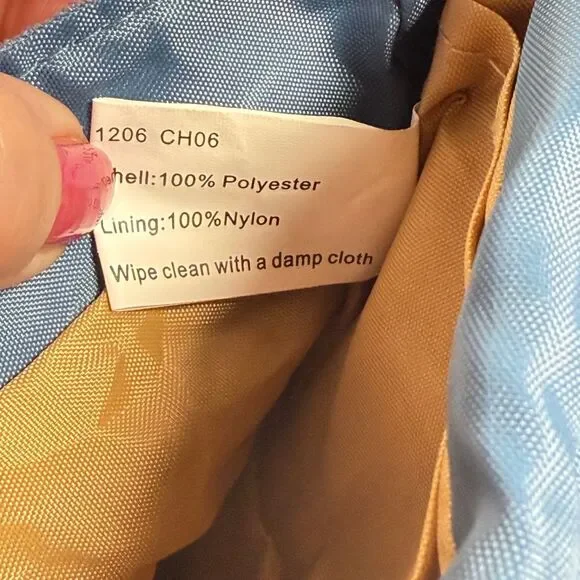 Travelon Light Blue Faux Suede Sling Bag Crossbody Organizer 2006 Adjustable - Picture 7 of 14